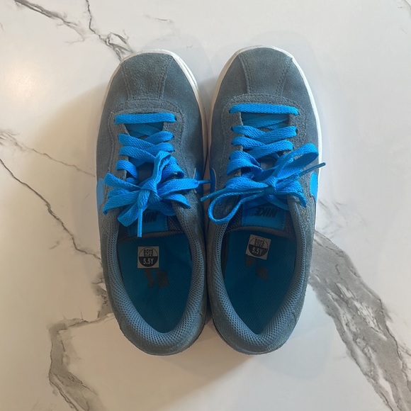 Nike Blazer Low Grey & Blue Suede Shoe, Youth 5.5, Women’s 7, - Picture 6 of 10